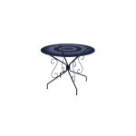 Table montmartre fermob en acier coloris bleu abysse  96 cm