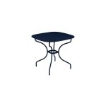 Table opra + fermob bleu abysse l82xl82xh74
