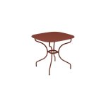 Table op�ra + fermob ocre rouge l82xl82xh74
