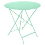 Table pliante en acier vert opaline fermob bistro - � 77 x h 74 cm