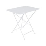 Table pliante bistro fermob en acier coloris blanc coton 77 x 57 x 74 cm