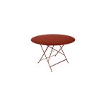 Table pliante bistro fermob ocre rouge 117xh74