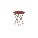Table pliante bistro fermob ocre rouge Ø60xh74 Table pliante bistro fermob ocre rouge Ø60xh74