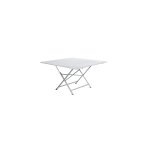 Table pliante cargo fermob en acier coloris blanc coton 128 x 128 x 74 cm Table pliante cargo fermob en acier coloris blanc coton 128 x 128 x 74 cm