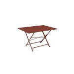 Table pliante cargo fermob rouge ocre l128xl90xh74 Table pliante cargo fermob rouge ocre l128xl90xh74