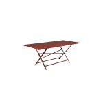 Table pliante cargo fermob rouge ocre l190xl90xh74