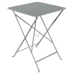Table pliante carre en acier gris lapilli fermob bistro - 57 x 57 x 74 cm