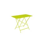 Table pliante en m�tal bistro couleur muscade l95xl57xh74