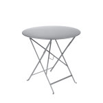 Table ronde pliante bistro fermob en acier coloris blanc coton Ø 77 cm Table ronde pliante bistro fermob en acier coloris blanc coton Ø 77 cm