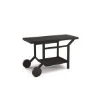 Table roulante pour plancha en acier noir forge adour - 119, 1 x 64, 8 x 76 cm Table roulante pour plancha en acier noir forge adour - 119, 1 x 64, 8 x 76 cm
