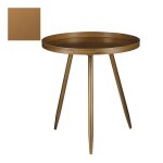 Table de service coloris marron en m�tal flores - � 40 cm