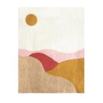 Tableau coloris multicolore en laine de mouton fait main aveva - 50 x 70 cm