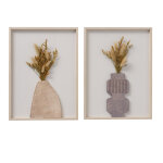Tableau dcoratif akala coloris blanc - 40 cm