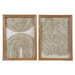 Tableau design scandinave coloris marron en papier - 22 x 30 cm