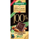 Tablette de chocolat 100 % cacao et amandes bio bonneterre - 90 g