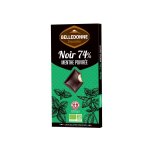 Tablette de chocolat noir 74 % fourre  la menthe poivre bio - 100 g