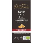 Tablette chocolat noir tradition orange douce 71% cacao sans gluten 70g