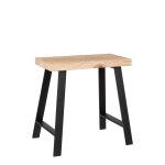 Tabouret coloris marron en sapin plano - 46 x 32 x 46 cm