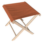 Tabouret pliant en bois et toile orange colors epices - 43 x 43 x 42 cm