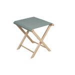 Tabouret pliant coloris gris en coton - 43 x 43 x 42 cm Tabouret pliant coloris gris en coton - 43 x 43 x 42 cm
