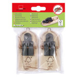 Tapette  souris en bois x 2 10x4, 8x1, 9 cm