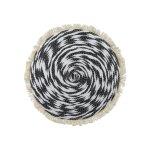 Tapis coloris noir en polyester - Ø 90 cm Tapis coloris noir en polyester - Ø 90 cm