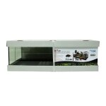 Terrarium pour tortue d'eau aquatique coloris blanc aquavie kit aqua 60 60 x 30 x 2