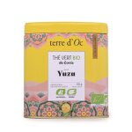 Thé vert yuzu de corée bio terre d oc 80 g Thé vert yuzu de corée bio terre d oc 80 g