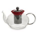 Théière boro en verre 1 litre rouge Ø 14, 5 x h 11 cm Théière boro en verre 1 litre rouge Ø 14, 5 x h 11 cm