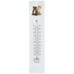 Thermomtre intrieur  motif chien et chat - 20 cm