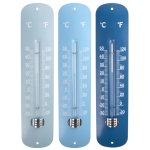 Thermomtre en zinc bleu nuances assorties 6, 6x1, 3x29, 5 cm