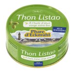 Thon listao  l'huile d'olive vierge extra bio phare d eckmhl - 160g