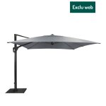 Toile pour parasol déporté coloris gris - 4 x 4 m Toile pour parasol déporté coloris gris - 4 x 4 m