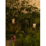 Torche solaire effet flamme en m�tal et plastique luxform swansea - � 13 x h 85 cm