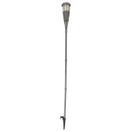 Torche solaire � piquer en plastique gris tiki style