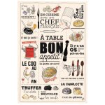 Torchon cuisine franaise 48x72 cm