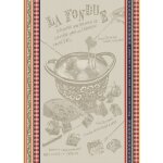 Torchon jacquard fondue coloris beige en coton - 50 x 70 cm Torchon jacquard fondue coloris beige en coton - 50 x 70 cm