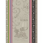 Torchon jacquard vignoble coloris beige en coton - 50 x 70 cm Torchon jacquard vignoble coloris beige en coton - 50 x 70 cm