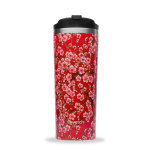 Travel mug flowers rouge qwtech - 470 ml