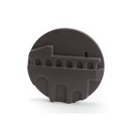 Vase almeria en gr�s noir - 8 x 20 x 19, 5 cm