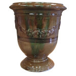 Vase anduze mini flamm en terre cuite maille h 22 x  17 cm
