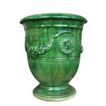 Vase anduze vert en terre cuite émaillée h 14 x Ø 12 cm Vase anduze vert en terre cuite émaillée h 14 x Ø 12 cm