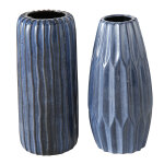 Vase aquarel coloris bleu en porcelaine -  10 cm