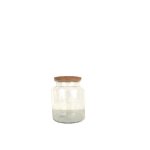 Vase bose en verre transparent avec bouchon lige naturalys taille s -  19 x 20 cm