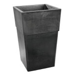 Vase carré haut en béton pressé gris ardoise haie grandon 295 - 44 x 44 x 70 cm Vase carré haut en béton pressé gris ardoise haie grandon 295 - 44 x 44 x 70 cm