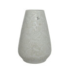 Vase coloris blanc en fa�ence - � 18 cm