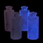 Vase coloris jaune en verre laqu panja -  6 cm