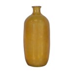Vase coloris jaune en verre recycl