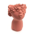 Vase enfant et fleurs en ciment terracotta petit modèle - 12 x 18 x 11, 5 cm Vase enfant et fleurs en ciment terracotta petit modèle - 12 x 18 x 11, 5 cm