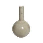 Vase en fa�ence coloris beige en forme de boule � 19, 50 x 33 cm (produit vendu � l'